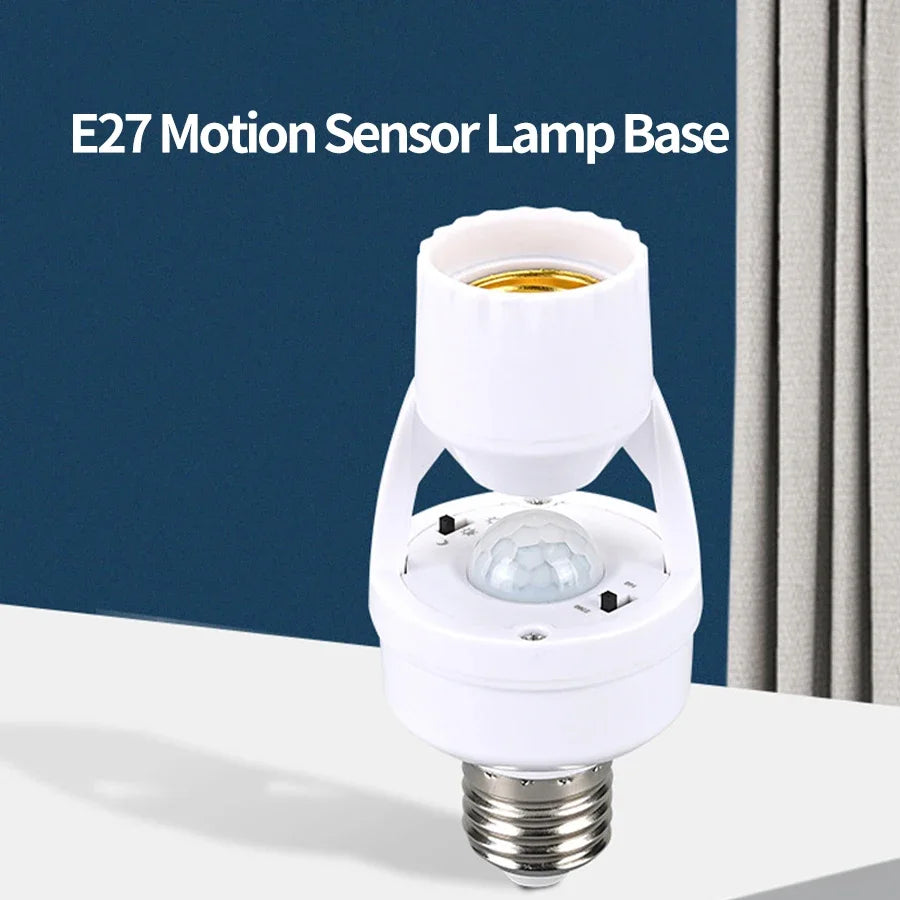 AC85-265V Motion Sensor Lamp Head Base E27 E26 Switch Bulb Holder Socket Adapter Converter Human Induction Infrared Body Sensor