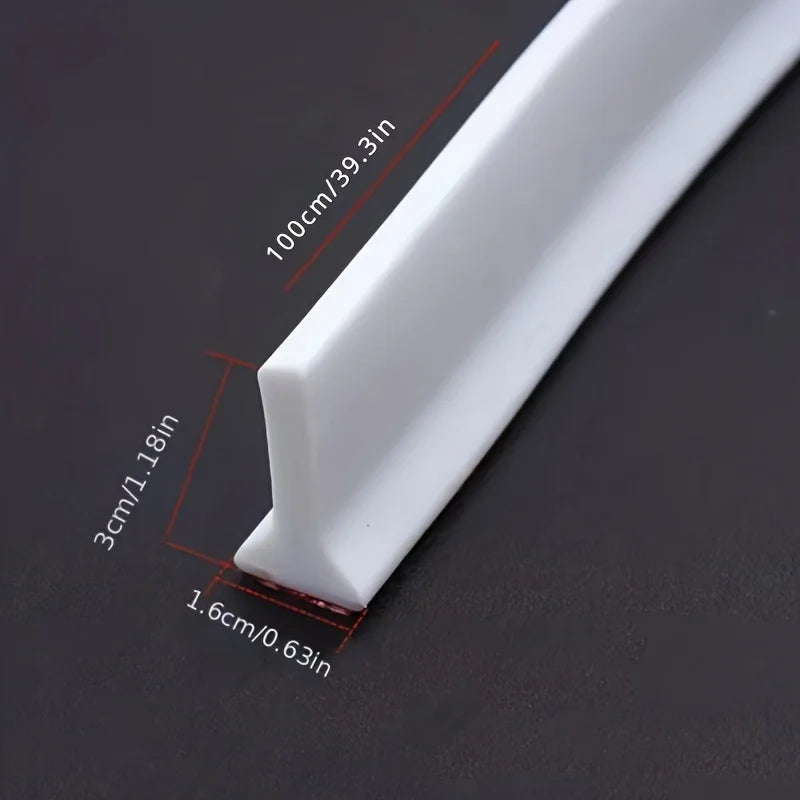 1PC 1-3M Bathroom Water Stopper Silicone Retaining Strip Water Shower Dam Flood Barrier Dry And Wet Separation Blocker