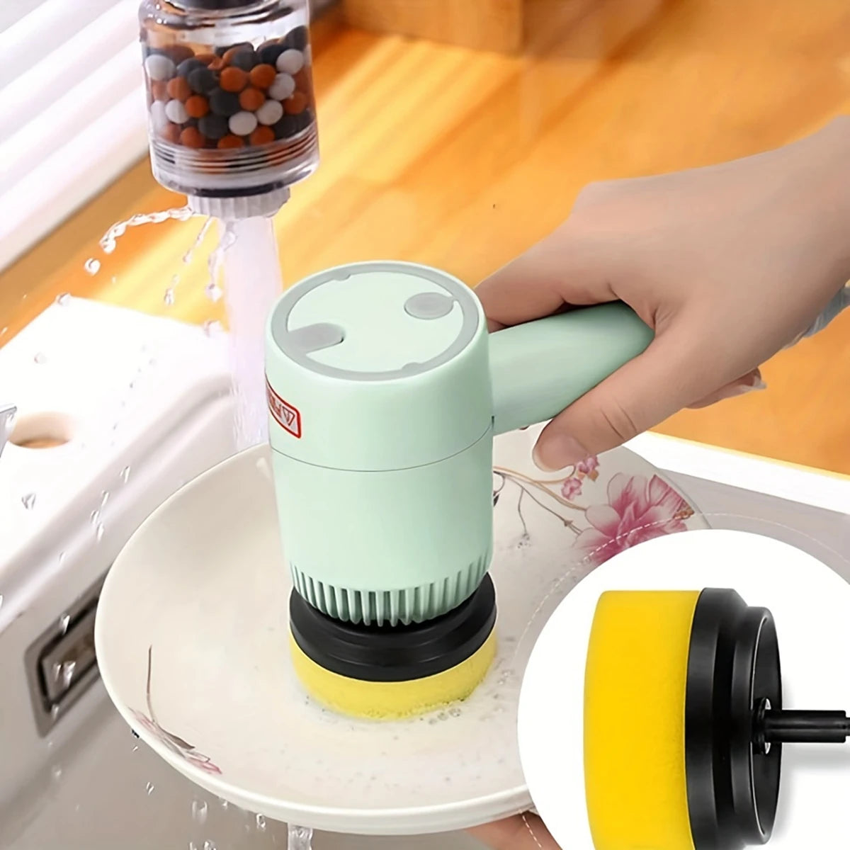 Cleaning Brush Multi-functional Home USB Rechargeable  Rotary Scrubber Household Appliances Cleaning Gadget